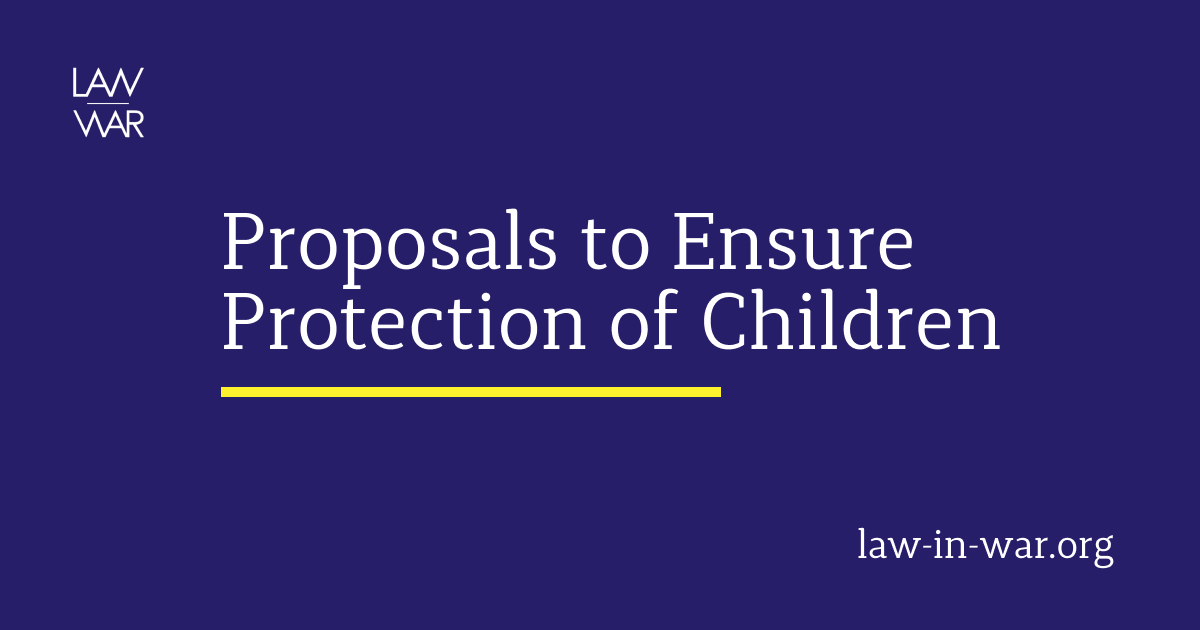 Improving the Legal Framework to Protect Children’s Rights Under Martial Law